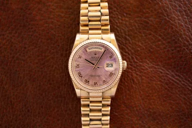 Rolex Day-Date — purple dial — source photo